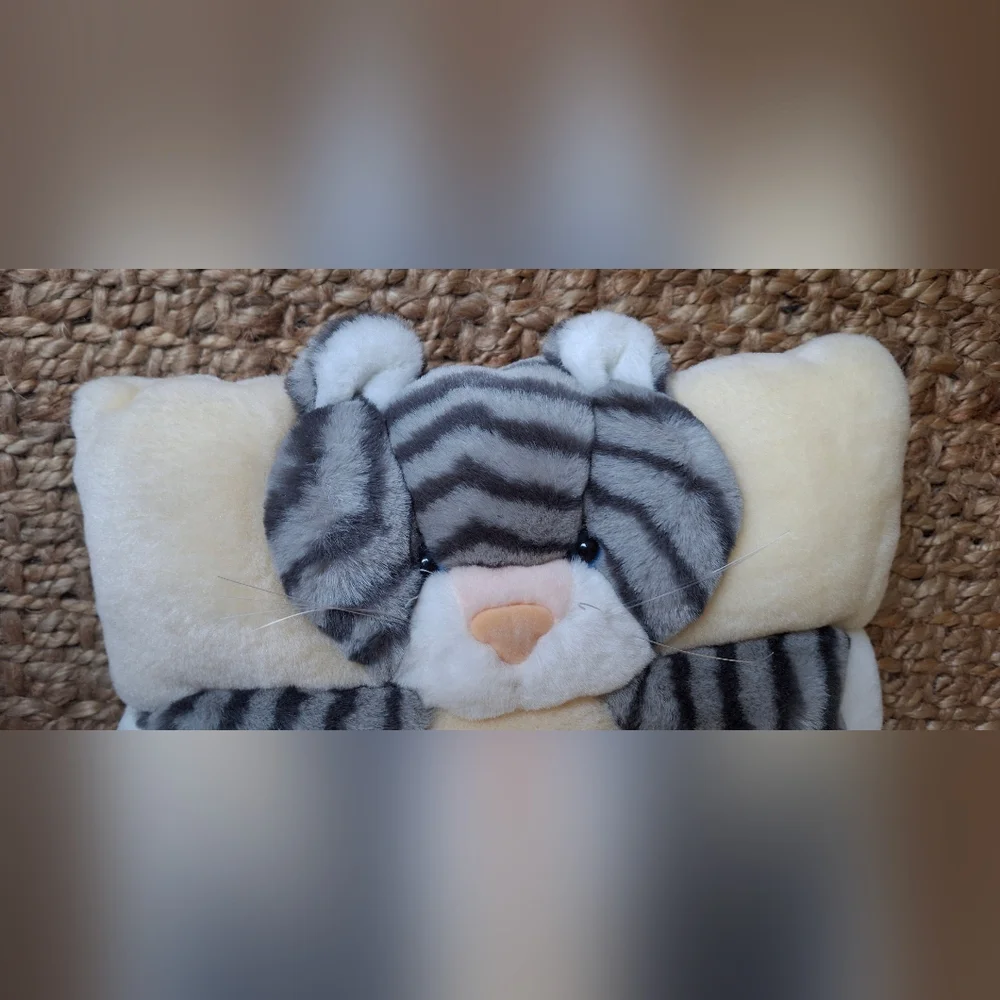 Vintage 1998 TWIE angel toy kitty push pillow  Potter barn